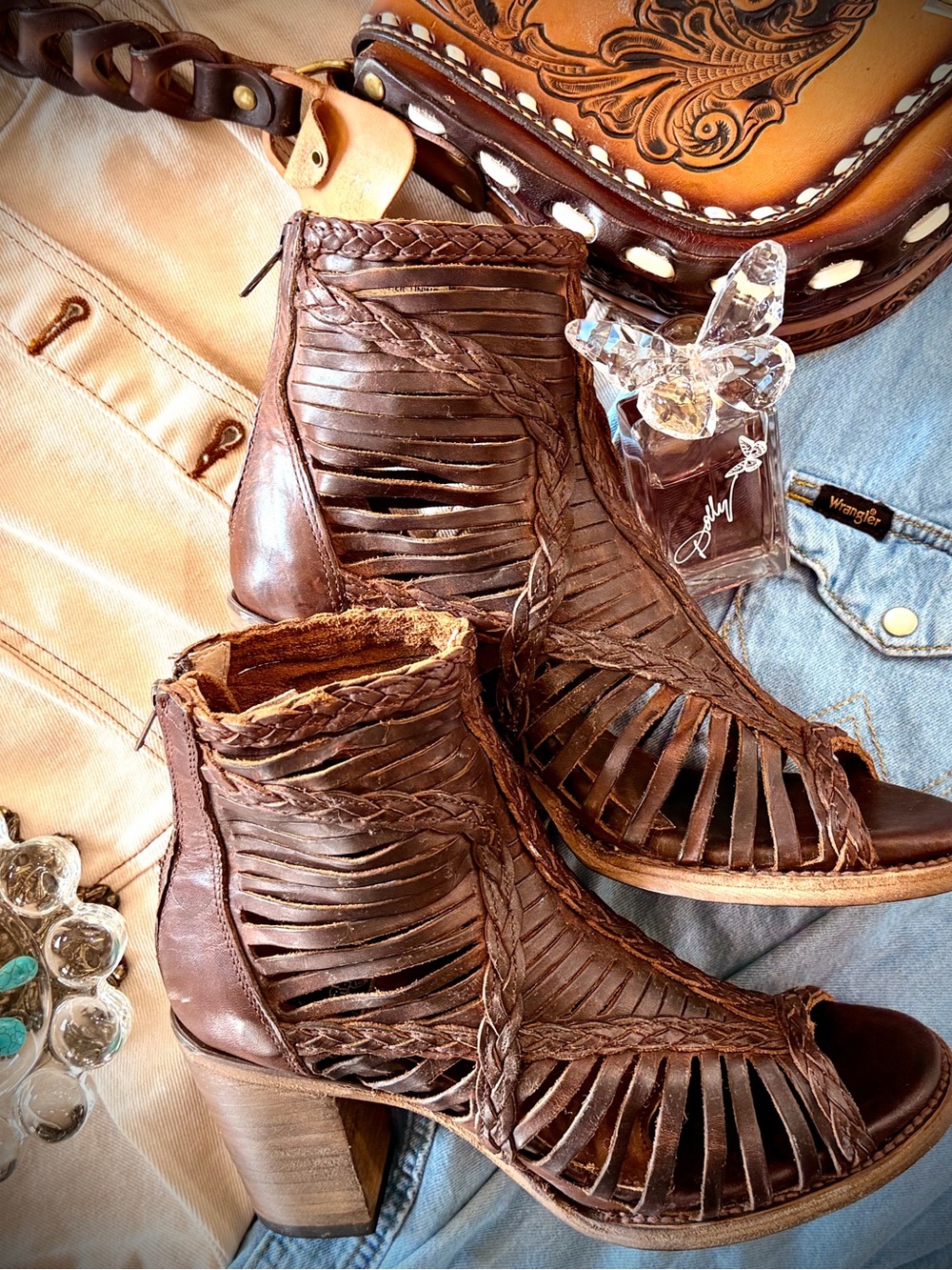 FREEBIRD Bela Cognac Leather Booties – Women’s Size 9 – New Without Box